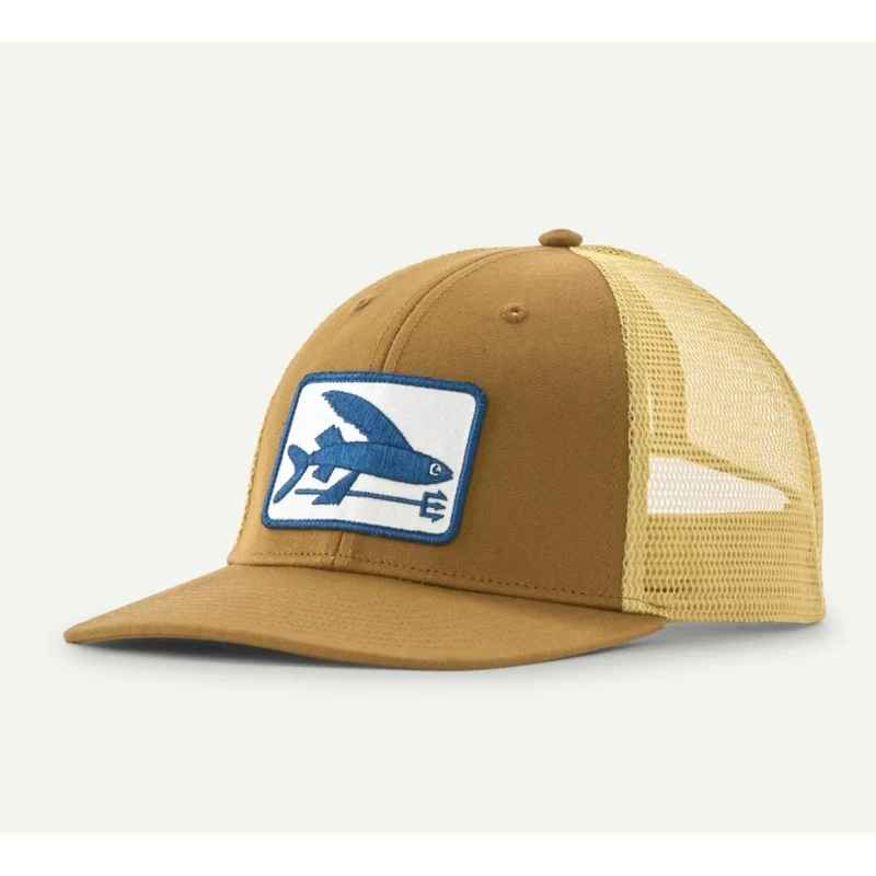 Patagonia Flying Fish LoPro Trucker Hat flying fish fork bobcat brown Cap