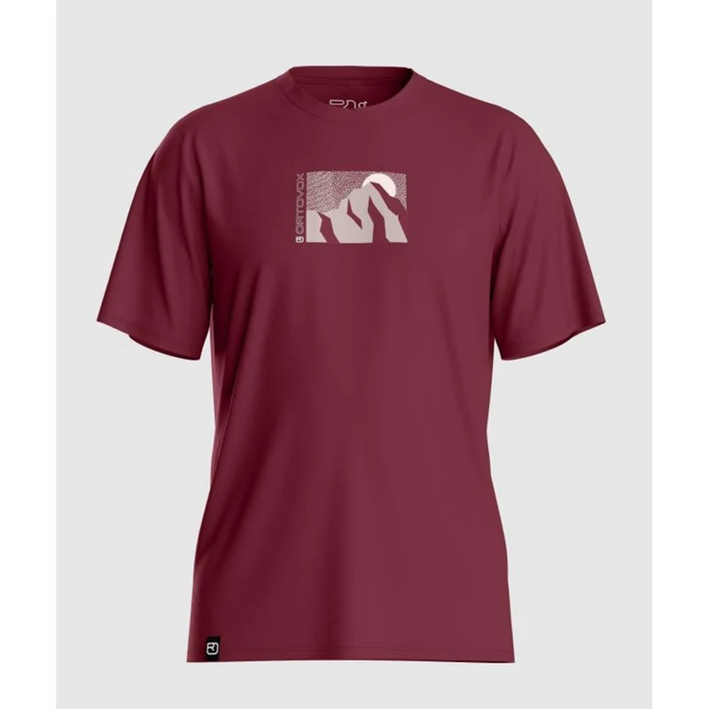 Ortovox 120 Cool Tec MTN Sun TS M red malbec Herren T-Shirt
