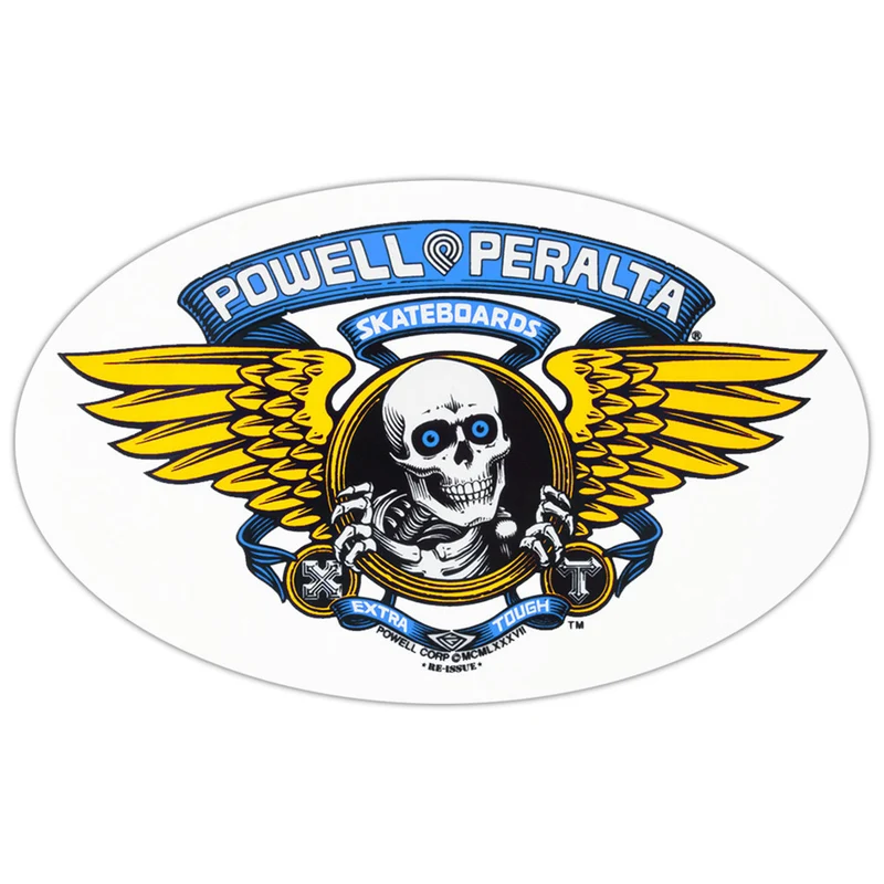 Powell Peralta Winged Ripper Blue Sticker 6.5