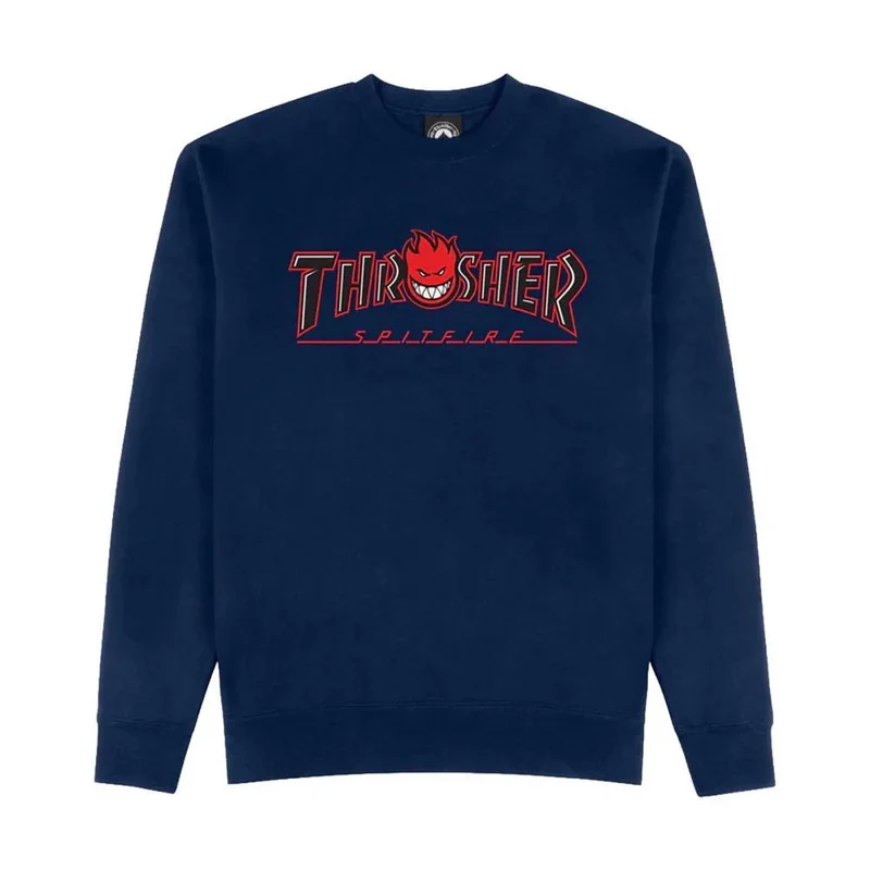 Thrasher x Spitfire Big Head Outline Crew Sweater