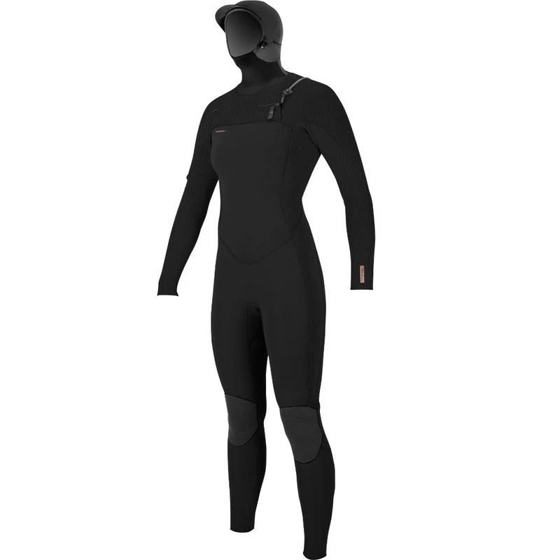 Wms Hyperfreak 5/4+ Chest Zip with Hood Black