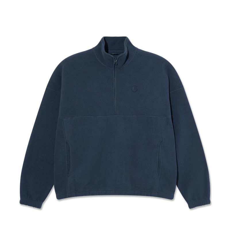Polar Skate Co Ivan Half Zip Sweatshirt Grey Blue