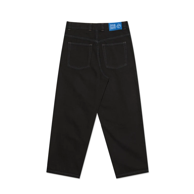 Polar Skate Co Big Boy Pants Black Blue Stitching