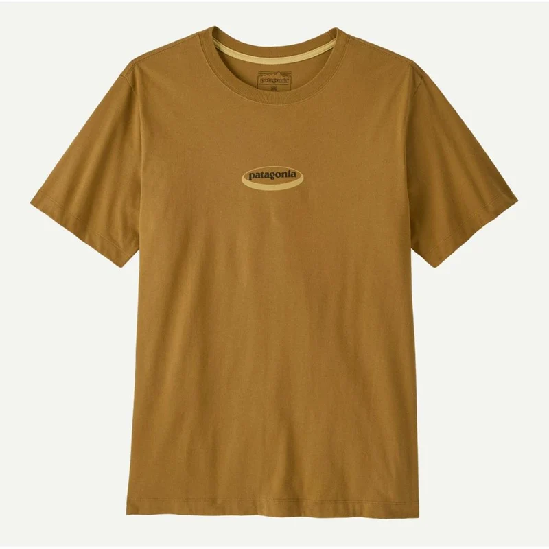 Patagonia M `95 Oval Logo T-Shirt bobcat brown sunshine Herren