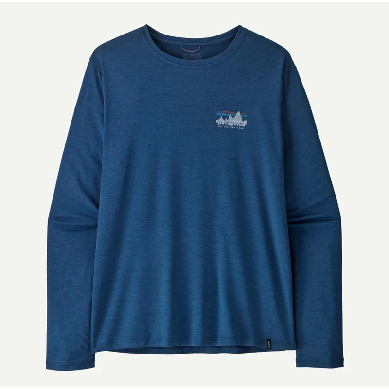 Patagonia M L/S Cap Cool Daily Shirt `73 Skyline light clement blue x-dye Herren Longsleeve