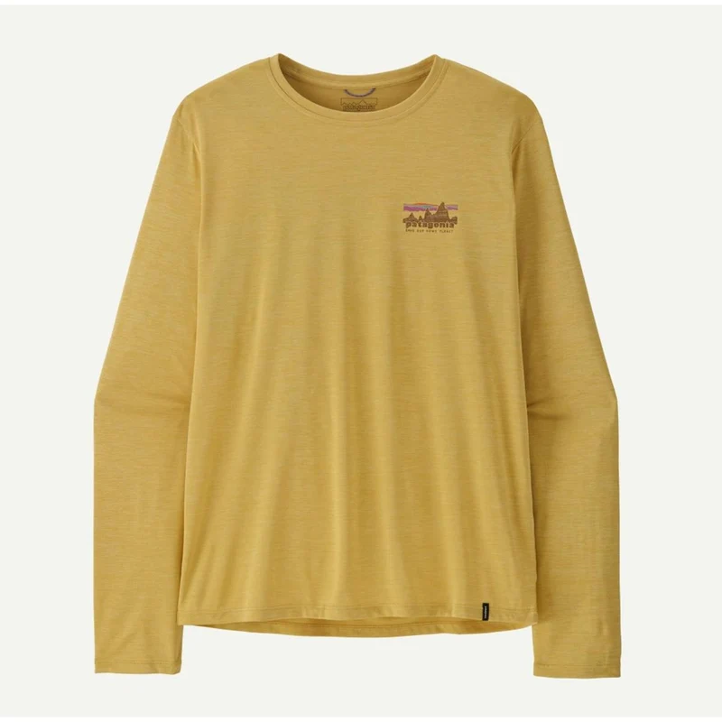 Patagonia M L/S Cap Cool Daily Shirt `73 Skyline light limestone yellow x-dye Herren Longsleeve