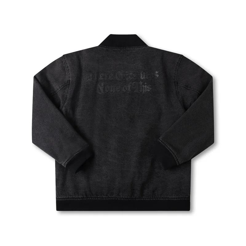 Former AG Denim Varsity Jacket Black