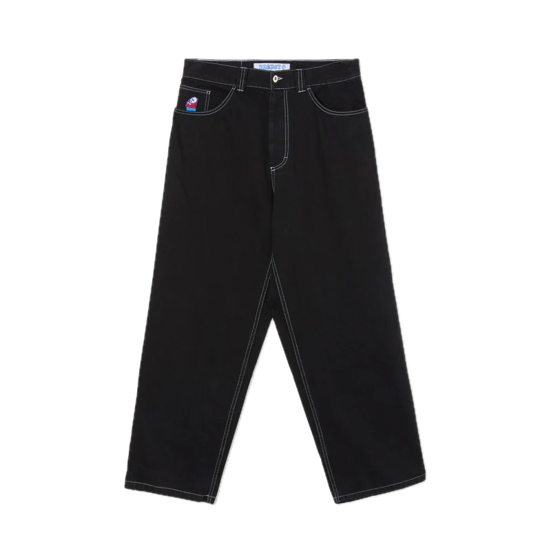 Polar Skate Co Big Boy Pants OG LOGO Black White Stitching