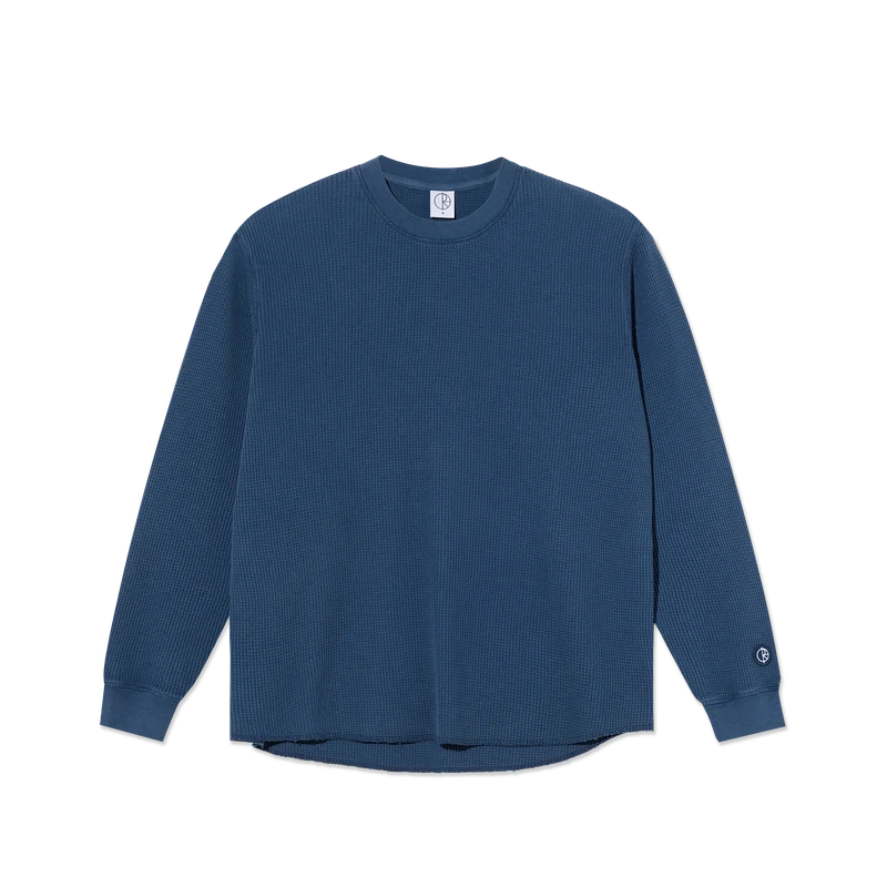 Polar Skate Co Dylan LS Tee Waffle Space Blue