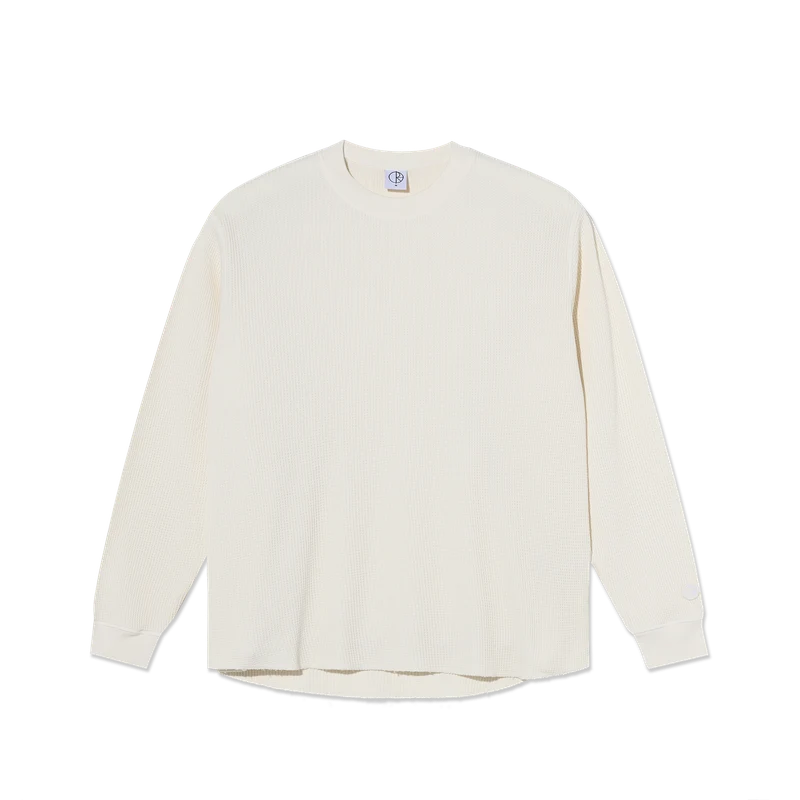 Polar Skate Co Dylan LS Tee Waffle Ivory