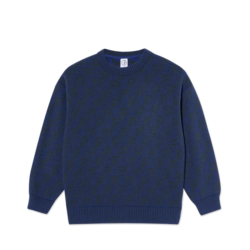 Polar Skate Co George Sweater P Pattern Blue Green