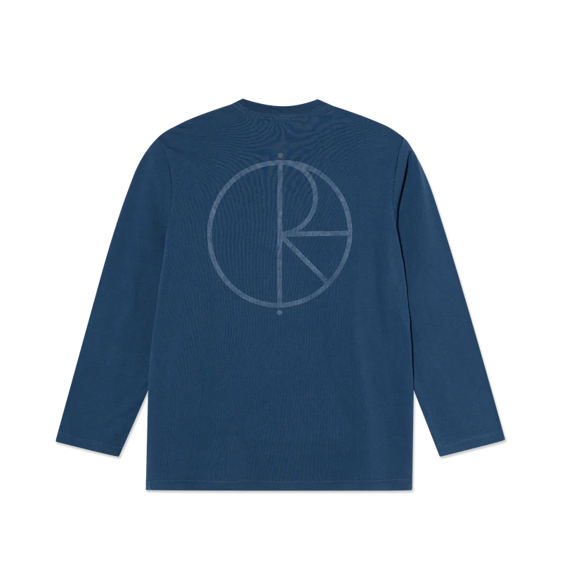 Polar Skate Co Steve LS Tee Stroke Logo Space Blue