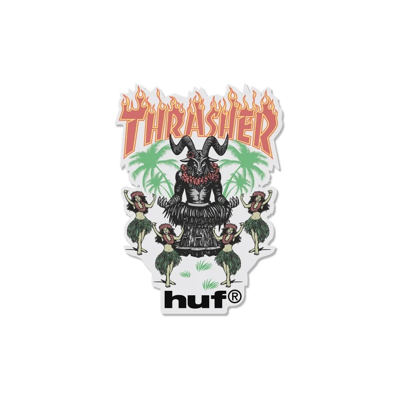Huf X Thrasher Goat Luau Sticker