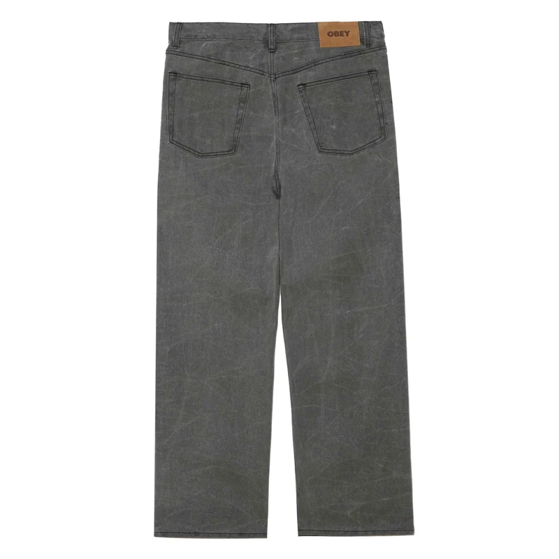 Obey Classic wrinkle baggy denim black wrinkle wash