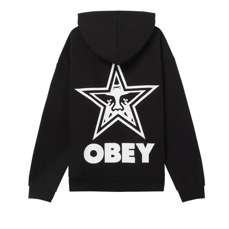 Obey Bold star extra heavy hood black