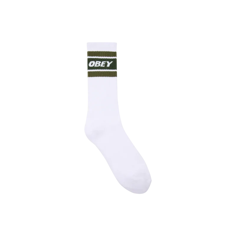 Obey Cooper II Socks White kombu green