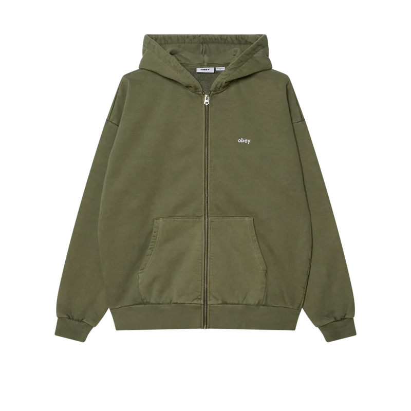 Obey Lowercase pigment zip hood