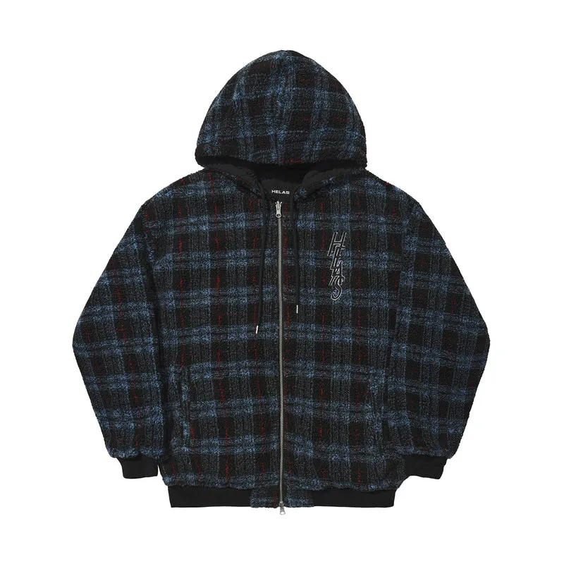 Hélas Caps Ocaro Reversible Full Zip Jacket Blue Checkered