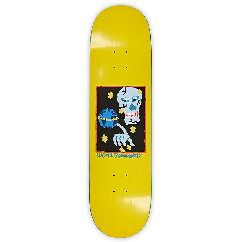 Polar Oskar Rozenberg World Domination Skateboard Deck Yellow