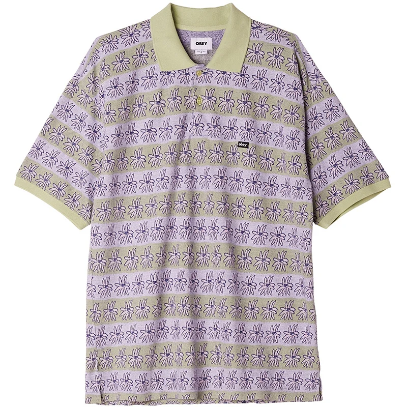 Unity jacquard flower polo ss