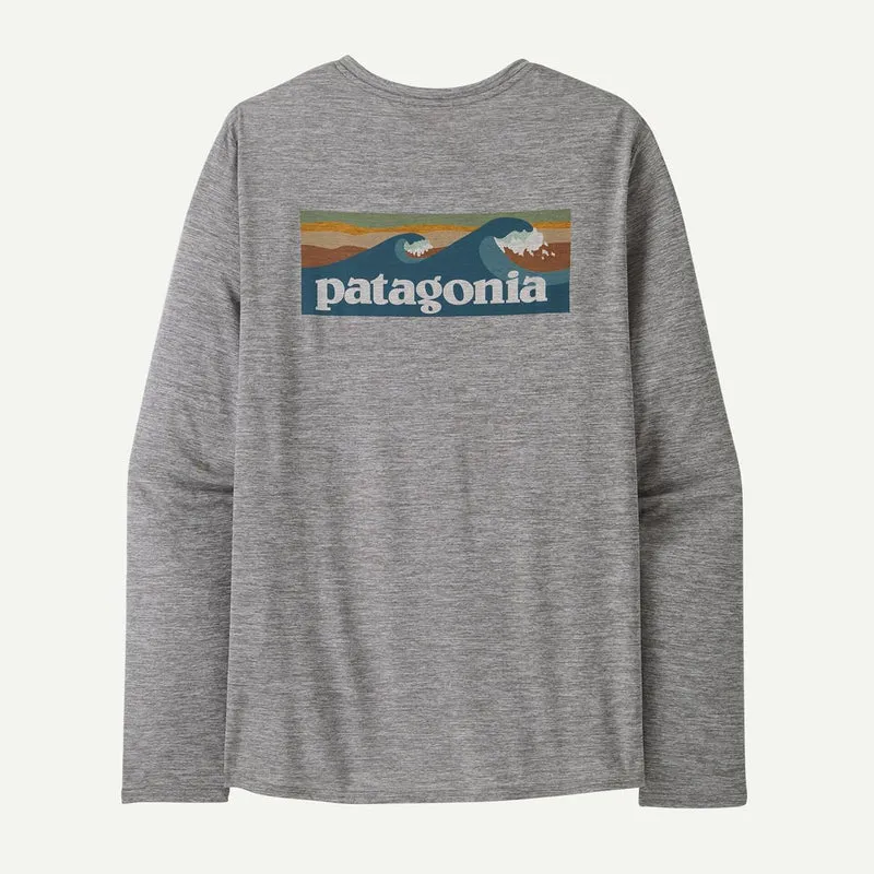 Patagonia Men's Long-Sleeved Capilene Cool Daily Graphic Shirt - Waters Feather Grey