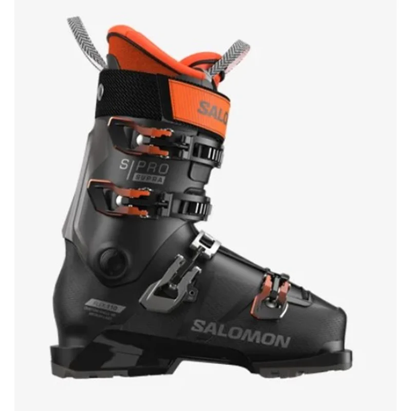Salomon S Pro Supra 110 All Mountain-Schuhe Herren Black / Dark Grey met. / Orange Tiger