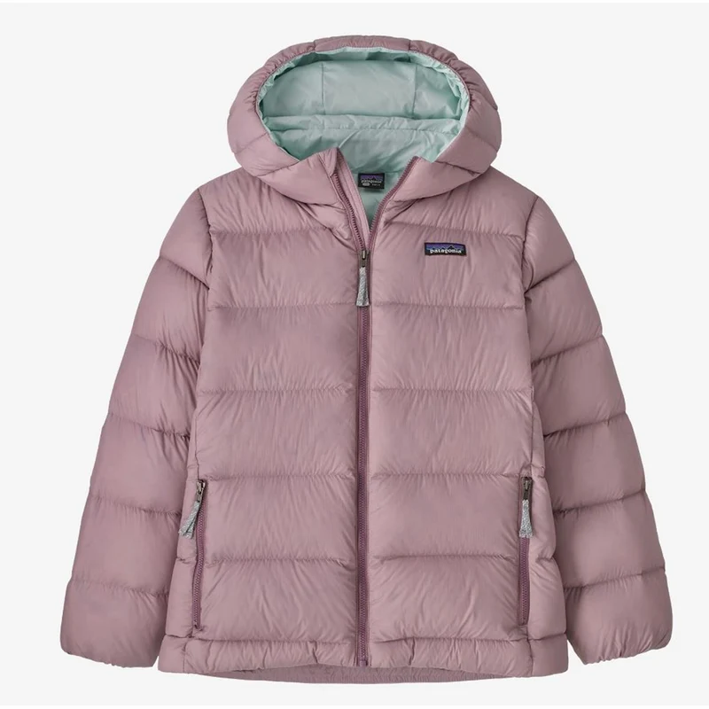 Patagonia K Hi-Loft Down Sweater Hoody stormy mauve Kinder Daunenjacke
