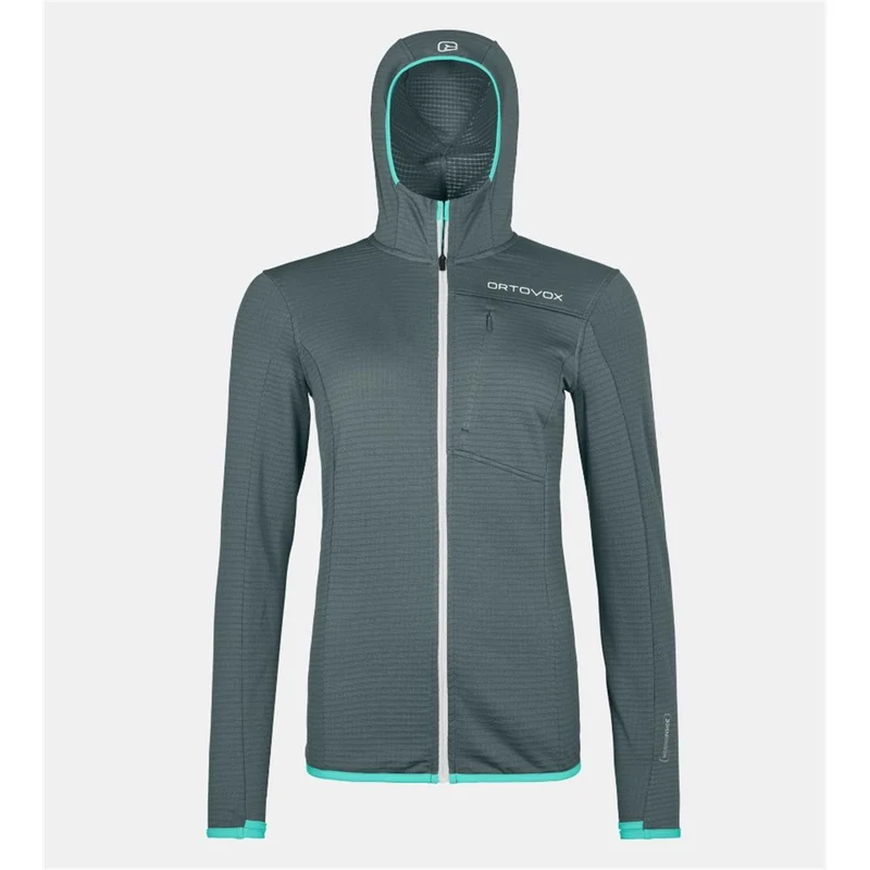 Ortovox FLEECE LIGHT GRID HOODED JACKET W dark artic grey