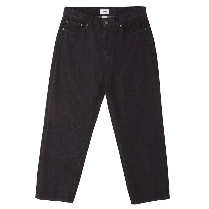 Obey Hardwork Denim Pants Faded Black