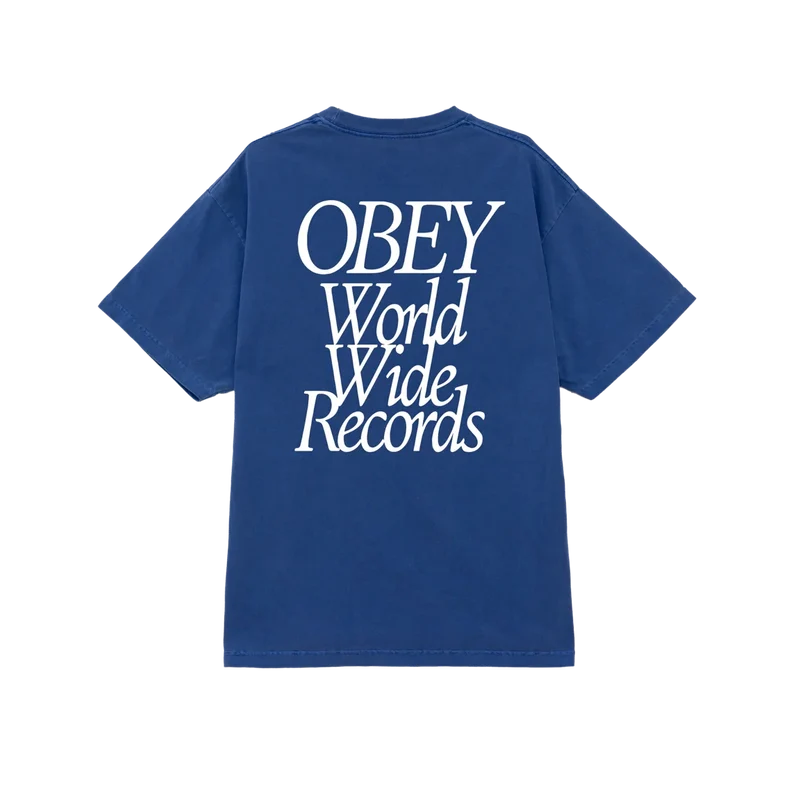 Obey worldwide records pigment heavyweight tee