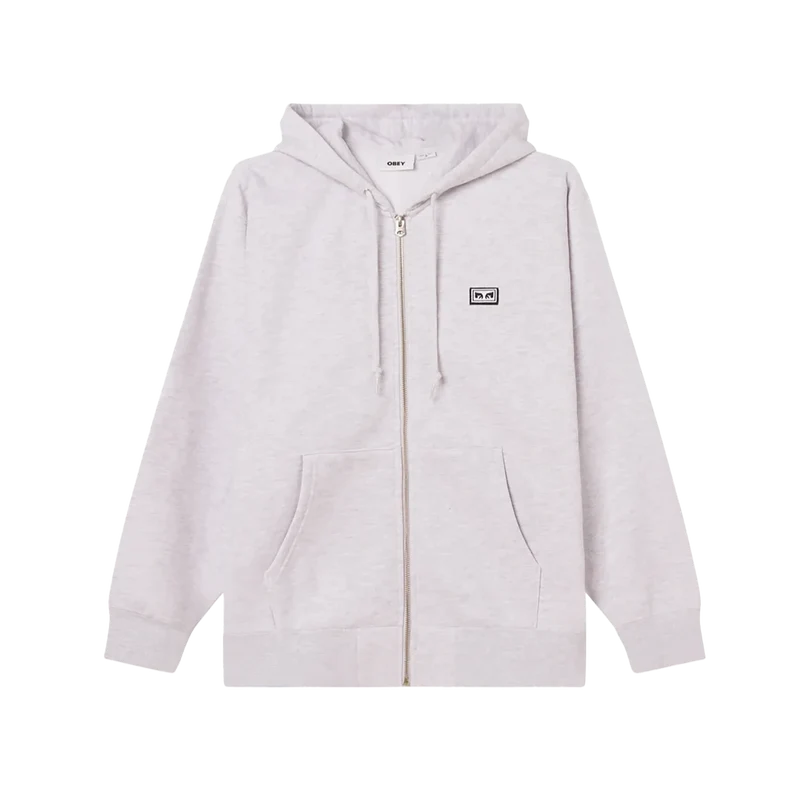 Obey Established Works Eye Zip Hood Ash Grey