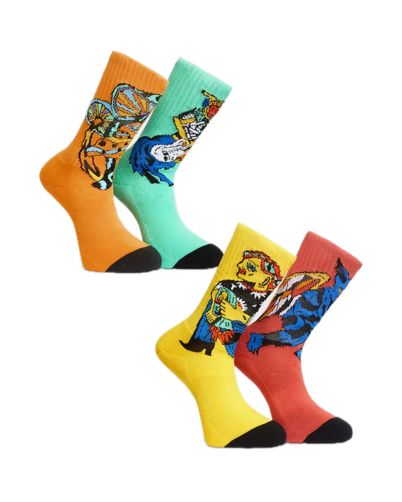 Volcom Featured Artist Bob Mollema Sock 4 Pack