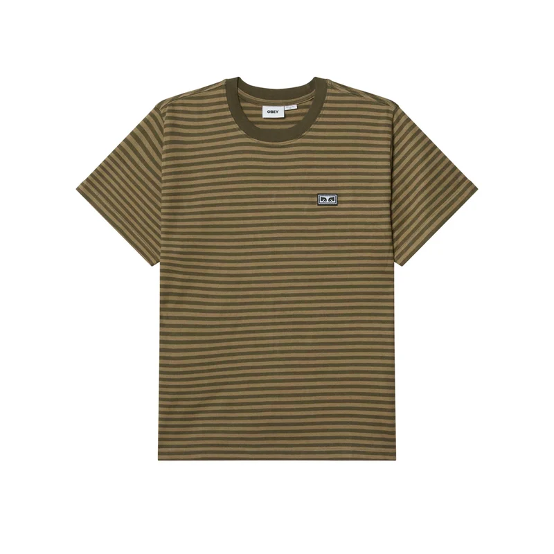 Obey Established works eyes stripe ss grape leaf multi