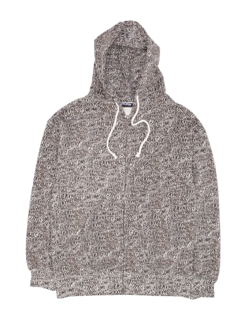 Fucking Awesome Burnt Sticker Stamp Zipped Hoodie AOP