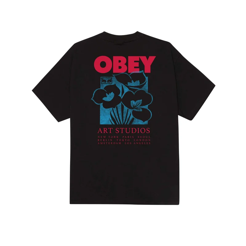 Obey art studio flowers classic tee