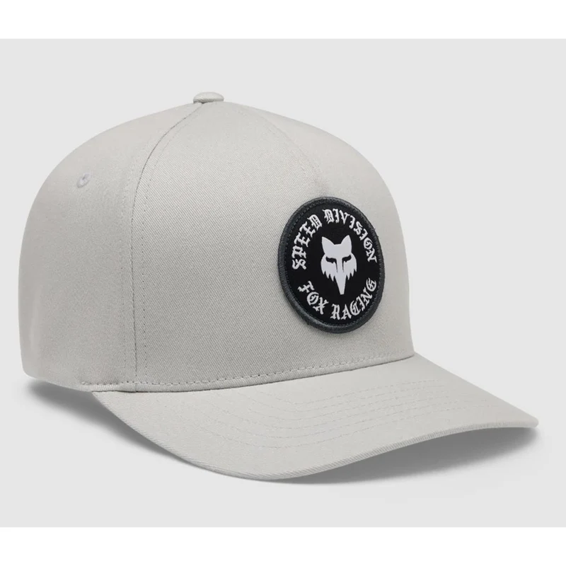 FOX Badge Flexfit Cap Hellgrau