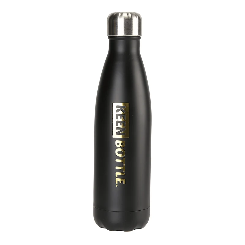 Keen Bottle waterfles 500ml zwart met goud logo