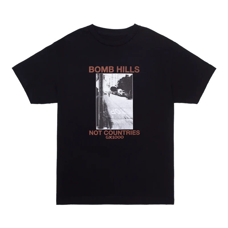 GX1000 Bomb Hills Not Countries Black Brown Font