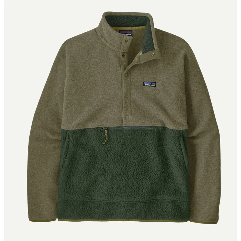 Patagonia M`s Retro Pile Half-Snap old growth green Herren Fleece Pullover