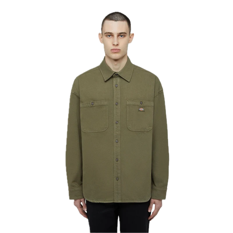 Dickies Houston LS Shirt Military
