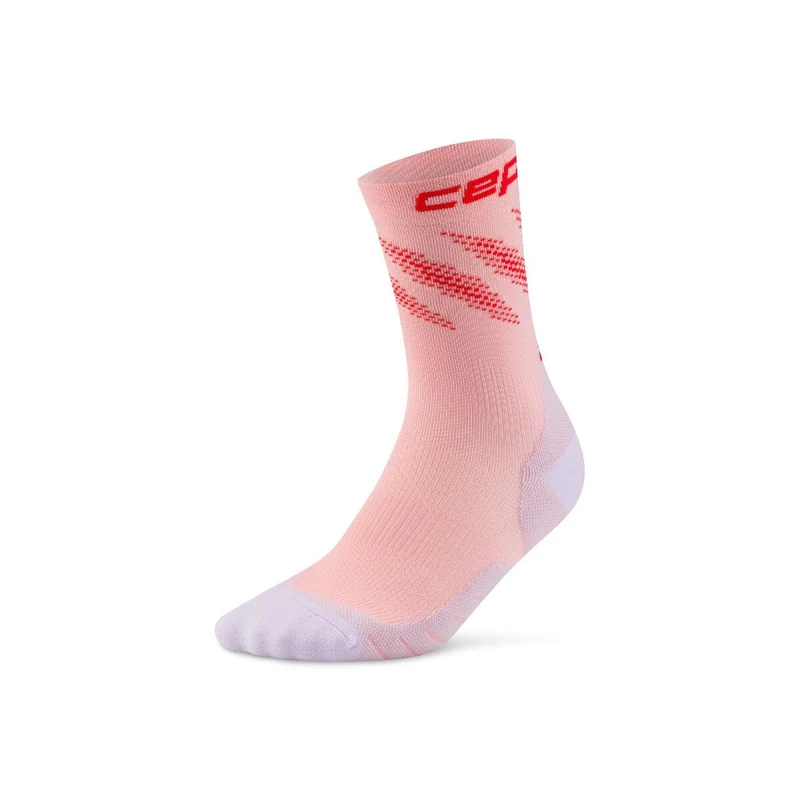 CEP Core Run Edt. Elliptic Compression Socks Mid Cut Women pink / red