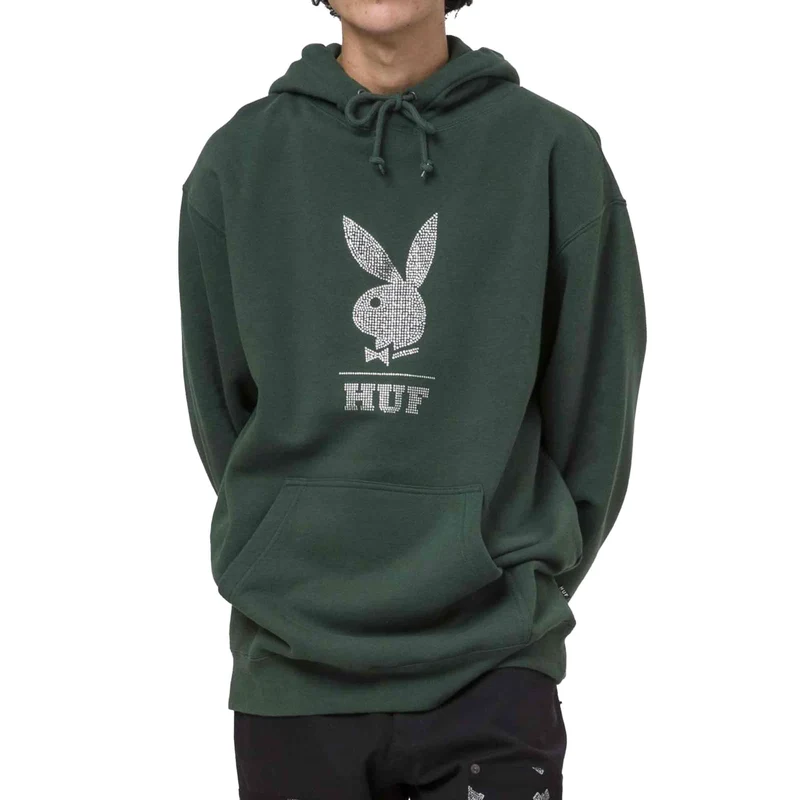 PLAYBOY RHINESTONE PULLOVER HOODIE