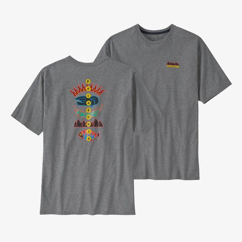 Patagonia Herren Fitz Roy Wild Responsibili-Tee Gravel Heather
