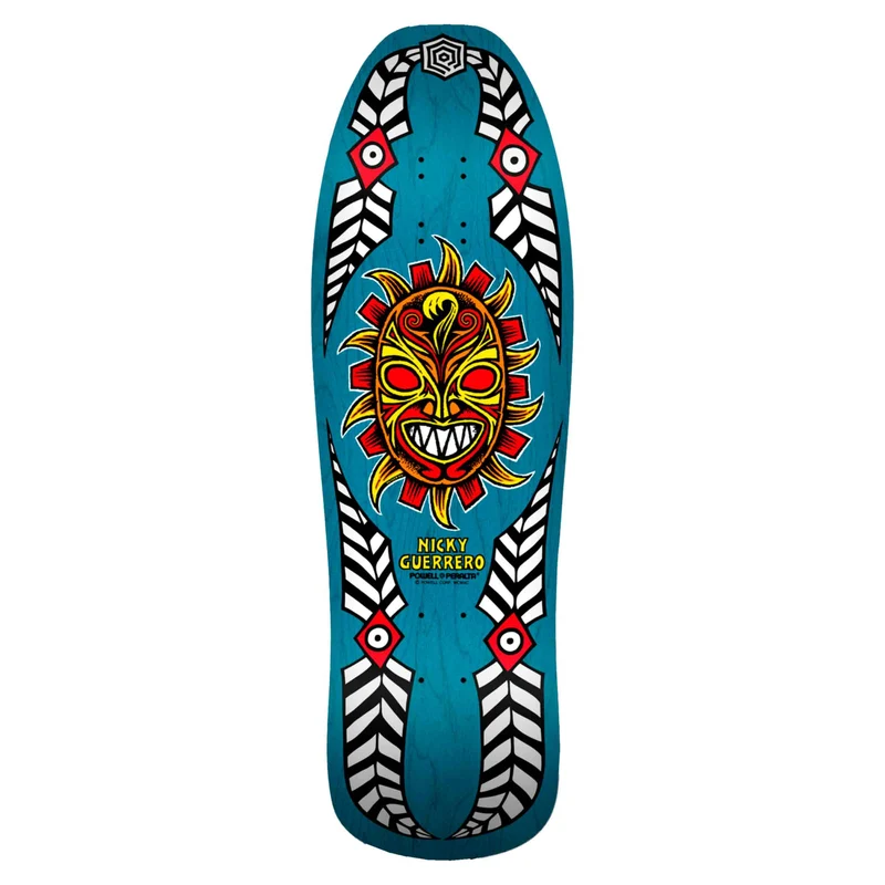 Nicky Guerrero Mask Skateboard Deck Blue Shape 280