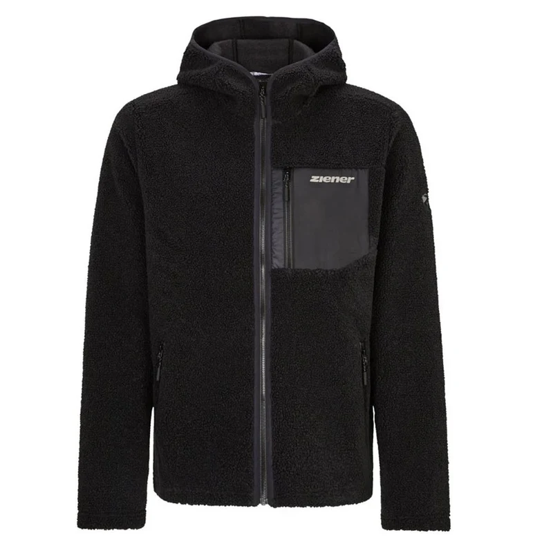 Ziener Juha man black Herren Fleecejacke
