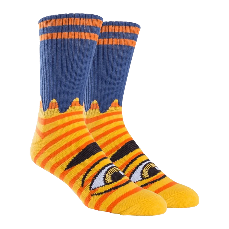 SECT EYE STRIPE SOCK YELLOW / NAVY