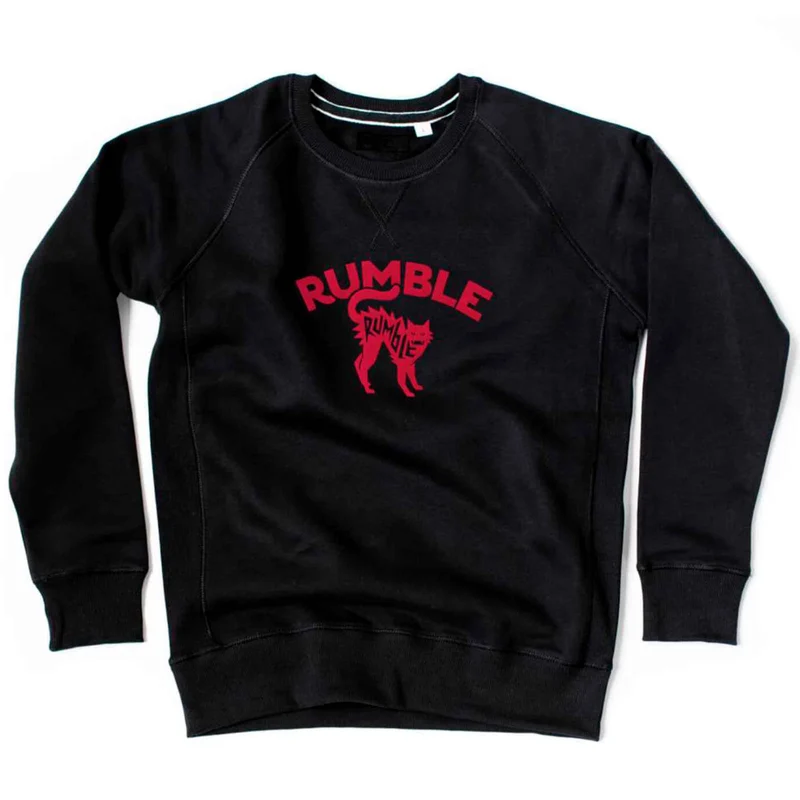 Rumble Red Cat Black Sweatshirt