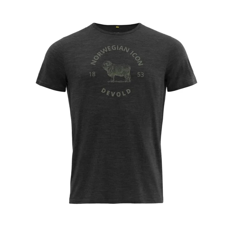 Devold BAGGE MERINO 130 TEE Man anthracite