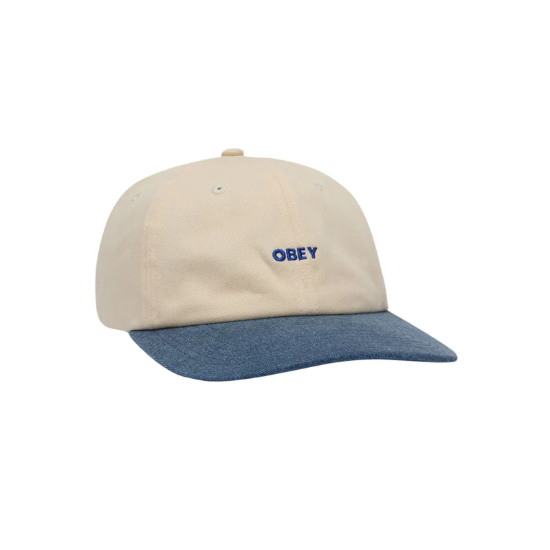 Obey 2 tone bold 6 panel strapback unbleached multi