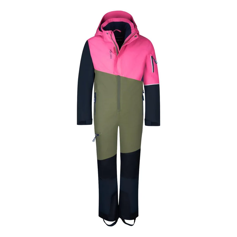 Trollkids Hallingdal Snowsuit light magenta/dusky olive/navy